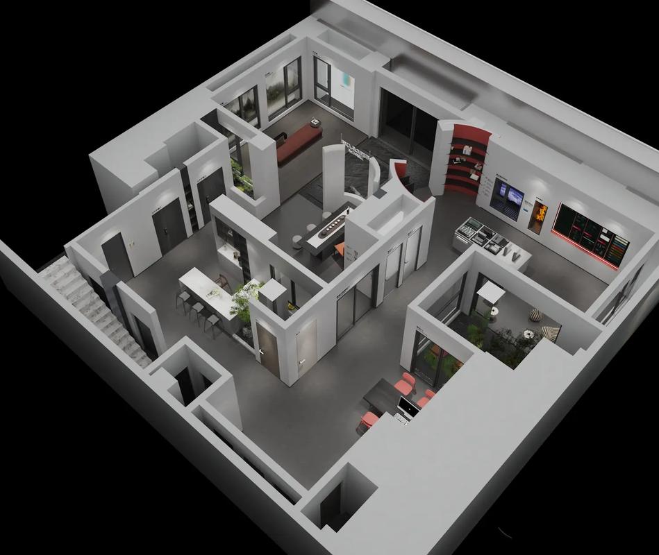 150平方米門窗專賣店裝修設(shè)計(jì)與平面布局方案